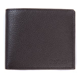 Barbour Amble Leather Billfold Wallet - Dark Brown