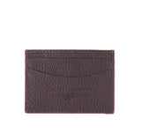 Barbour Grain Leather Card Holder - Dark Brown