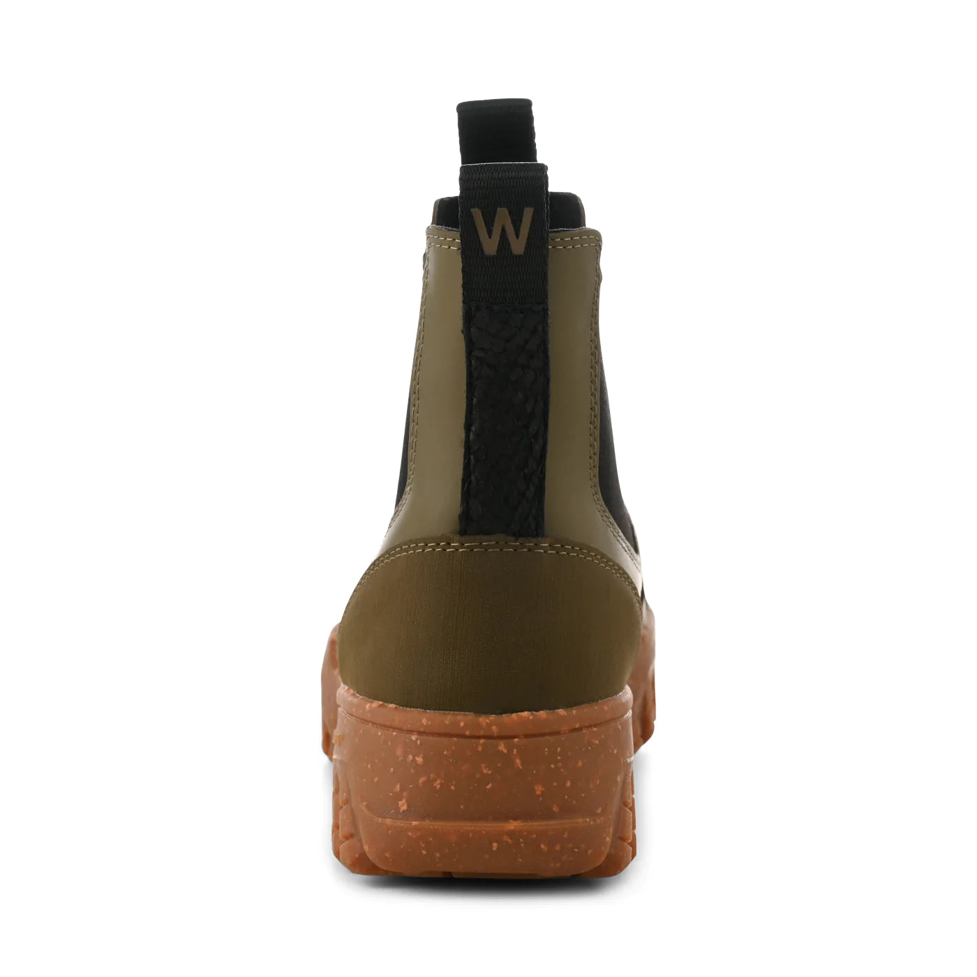 Woden Magda Track Waterproof - Dark Olive/Gum