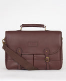 Barbour Leather Briefcase - Dark Brown