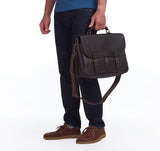 Barbour Leather Briefcase - Brown