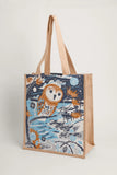 Seasalt Jute Shopper - Kemyel Winter Owl Ochre*