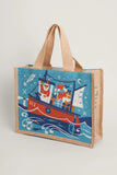 Seasalt Cute Jute - Santa Fishing Boat Azurite