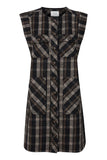 Pulz Ingrid Waistcoat - Black Check