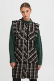 Pulz Ingrid Waistcoat - Black Check