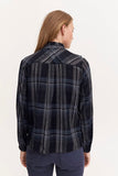 Pulz Alina Short Shirt - Blue Check