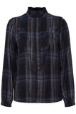 Pulz Alina Short Shirt - Blue Check