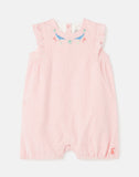 Joules Lily Woven Romper - Pink Stripe