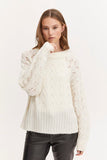 Pulz Astrid Pattern Pullover - Turtledove